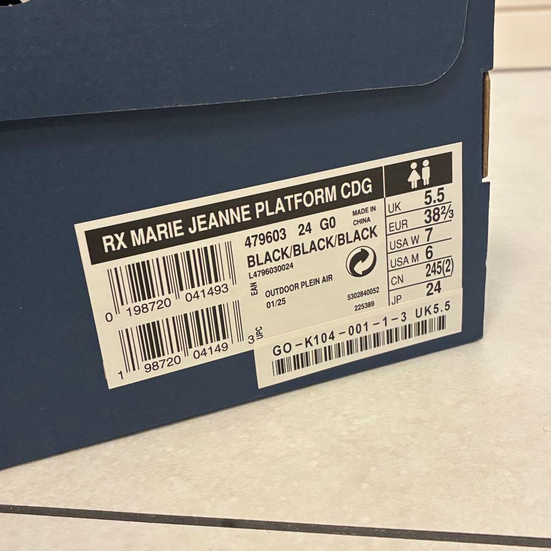 SALOMON COMME des GARCONS ブラック スニーカー24cm