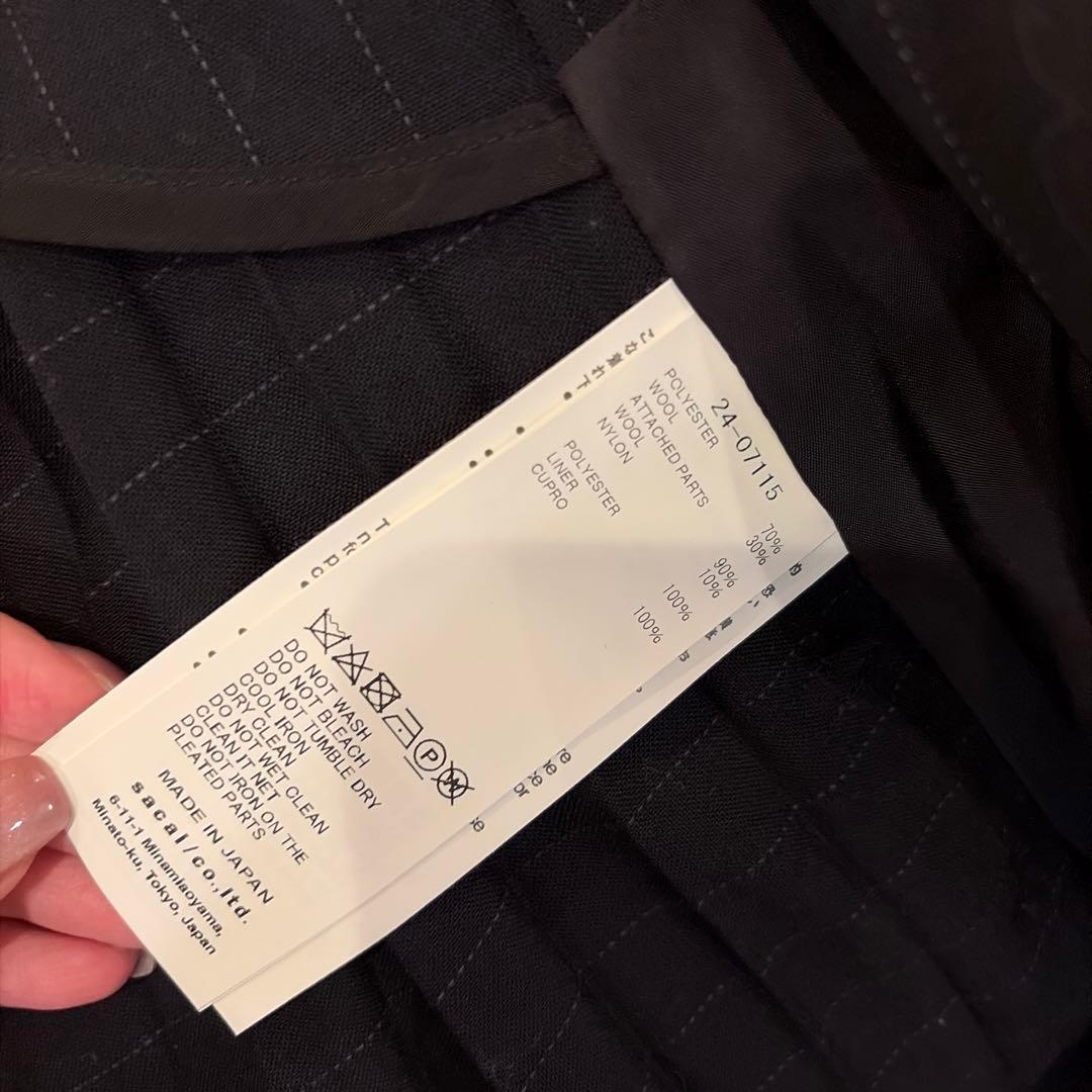 Sacai ロングジレ ワンピース