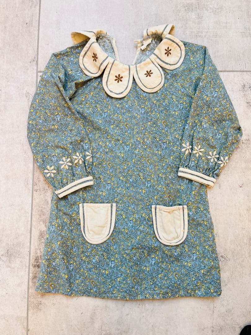 Apolina 花柄 七分袖ワンピース 7-9years