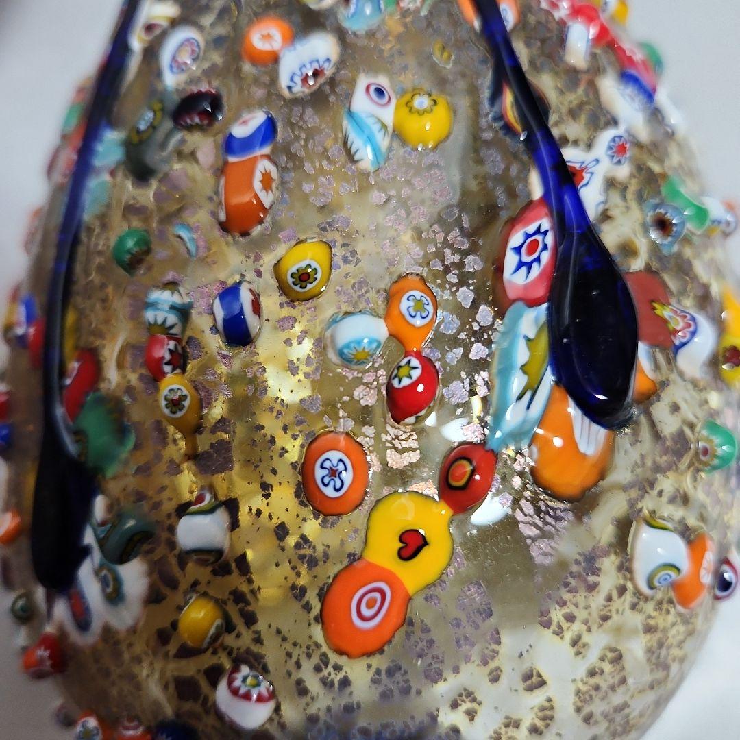 n*o様 ベネチアンガラス ミルフィオリ 花瓶 ムラーノガラス ヴェネチアンガラ