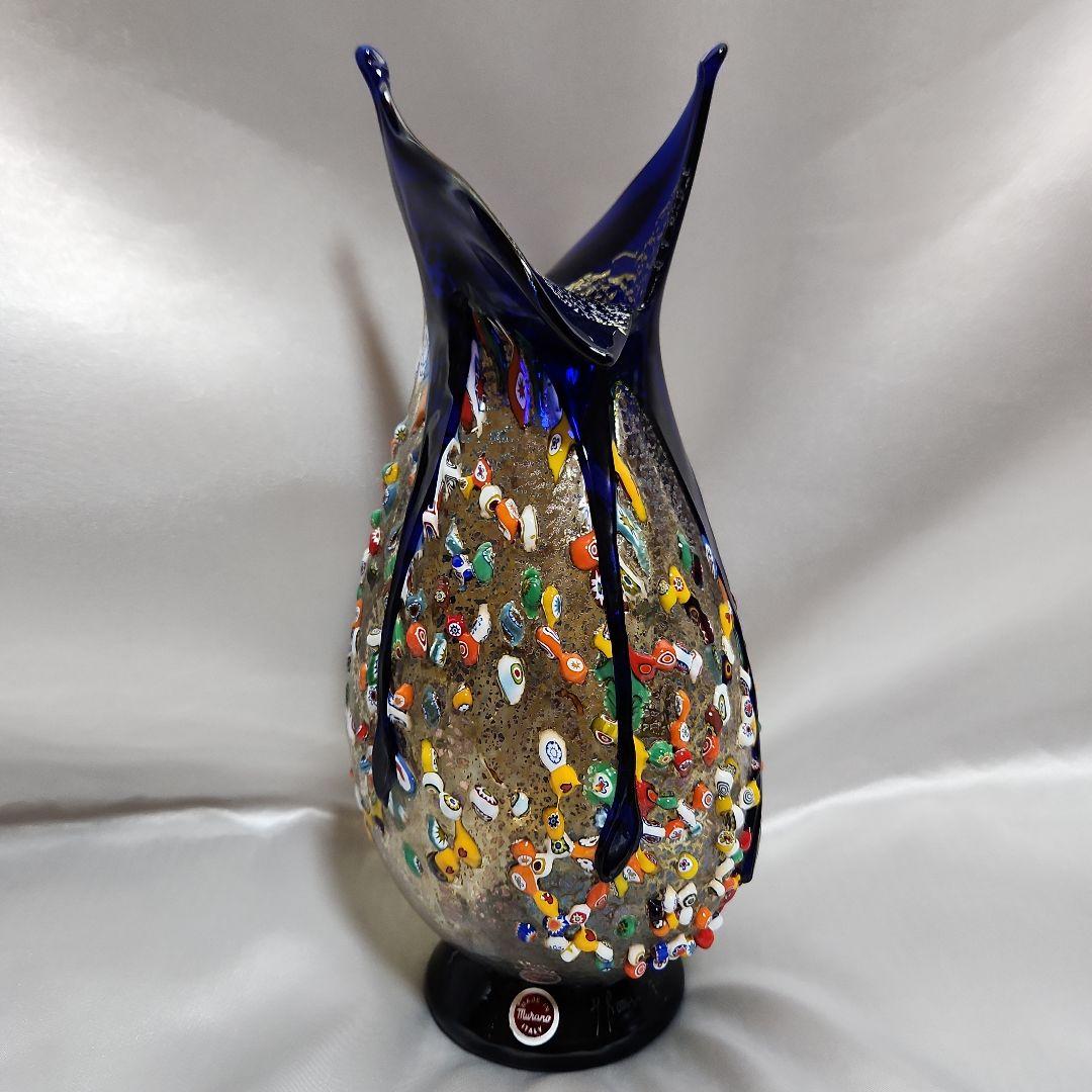 n*o様 ベネチアンガラス ミルフィオリ 花瓶 ムラーノガラス ヴェネチアンガラ
