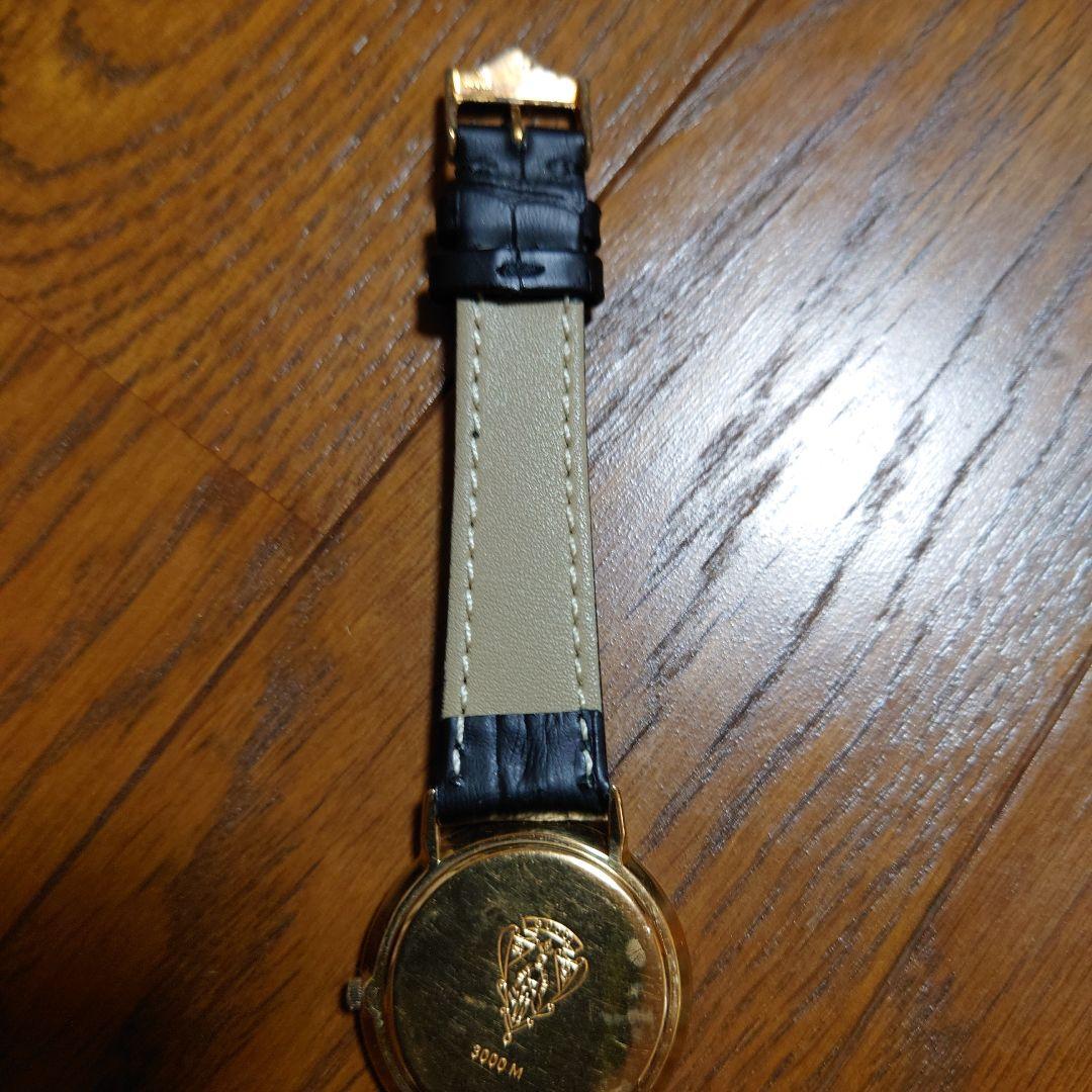 【美品・新品ベルト】GUCCI 3000M ブラックレザーアナログ メンズ時計