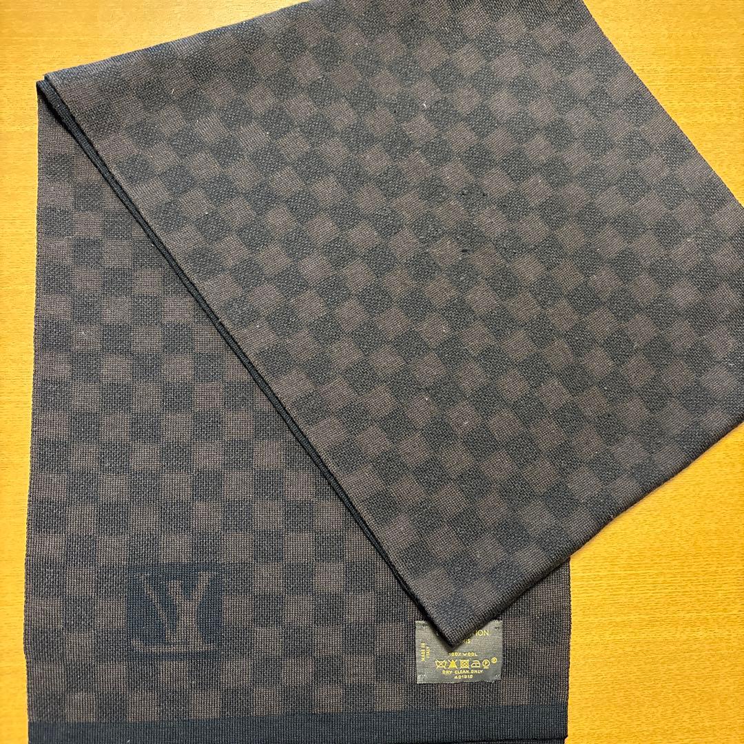 ルイ・ヴィトン マフラー LVロゴ ダミエ柄 　401910