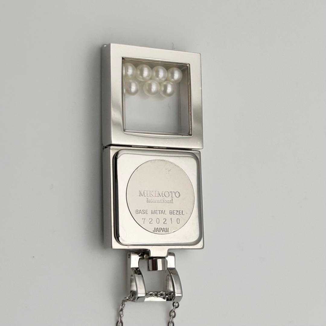 【新品電池 稼働】MIKIMOTO ペンダントウォッチ MOP 首掛け パール