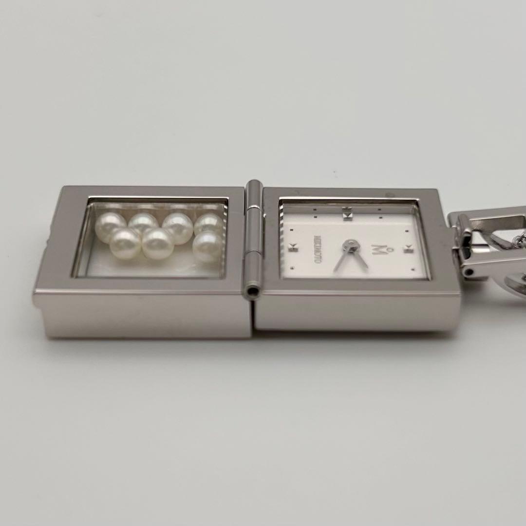【新品電池 稼働】MIKIMOTO ペンダントウォッチ MOP 首掛け パール