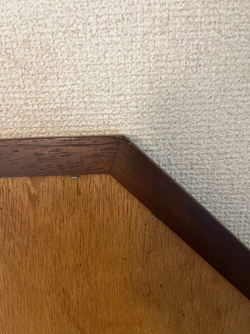 maruni 地中海シリーズ　マルニ木工　ミラー49 八角形壁掛け鏡 ブラウン