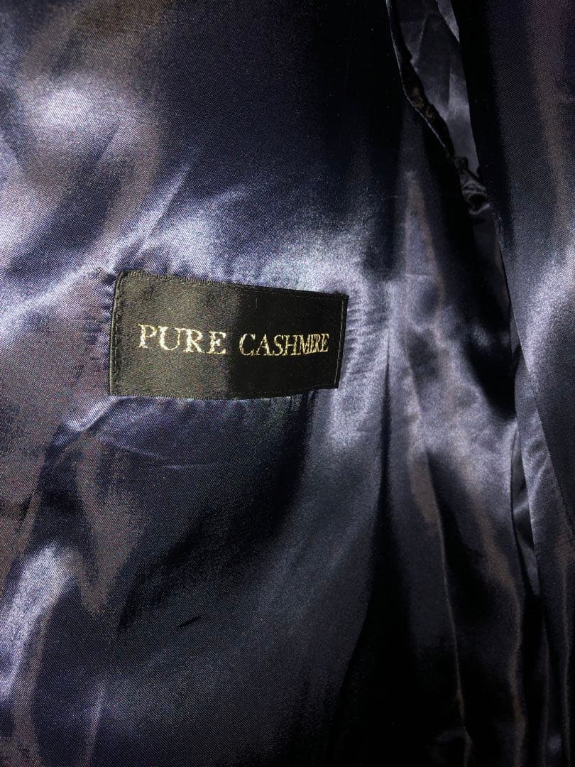 Savoy Taylors Guild カシミヤ ダブルブレストコート ネイビー