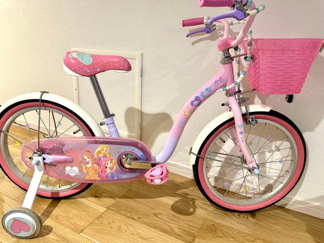 【美品】ディズニープリンセス 幼児用自転車 《18インチ》