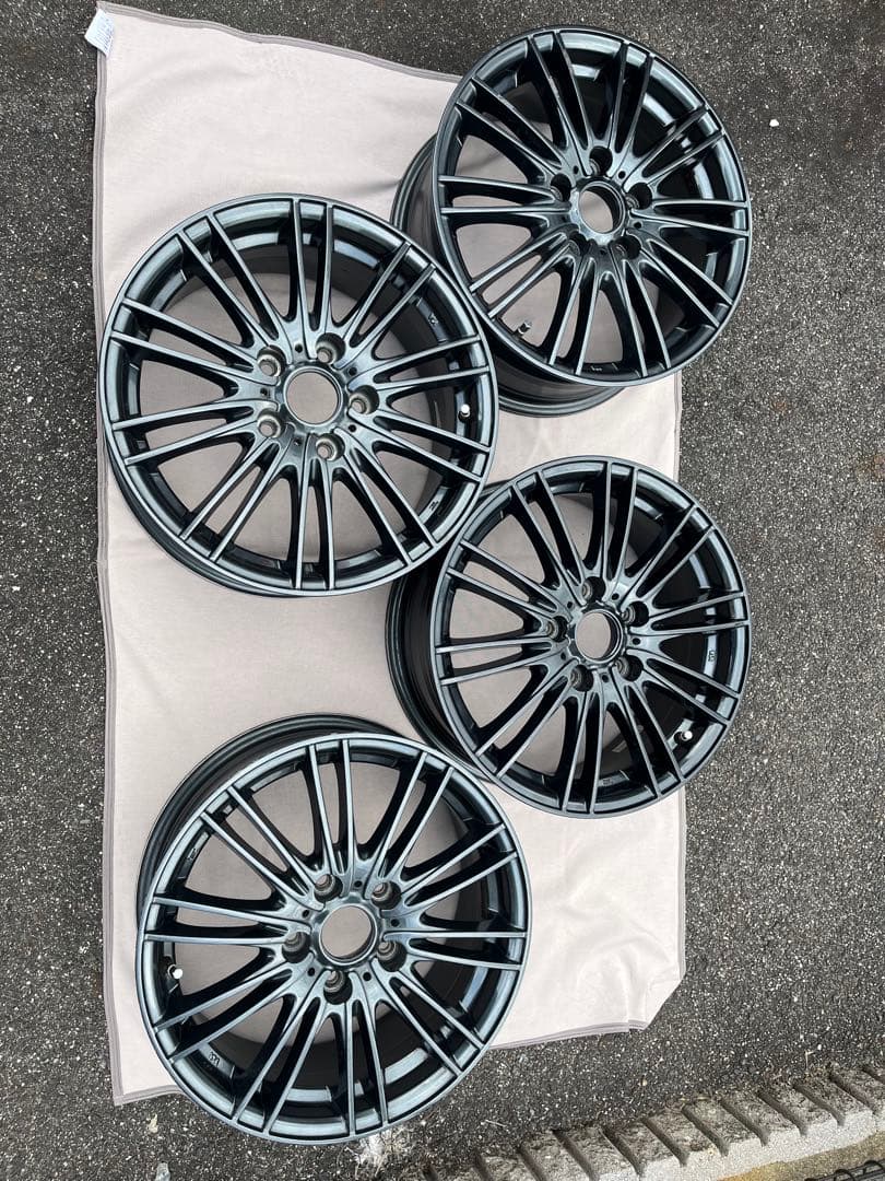 16インチ ブラック スポークホイール 4本セット①