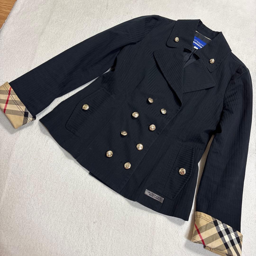 バーバリーブルーレーベル　ダブル　ショート　トレンチコート　38