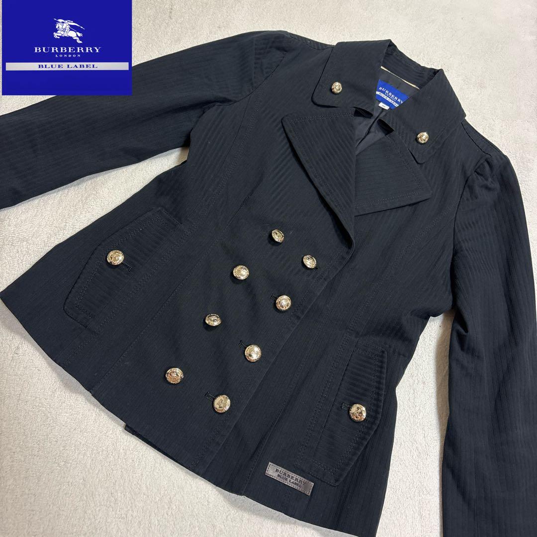 バーバリーブルーレーベル　ダブル　ショート　トレンチコート　38