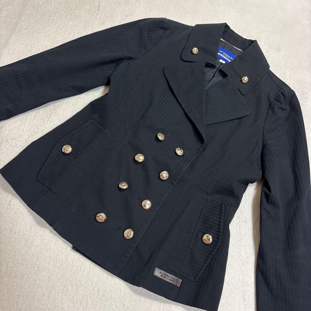 バーバリーブルーレーベル　ダブル　ショート　トレンチコート　38