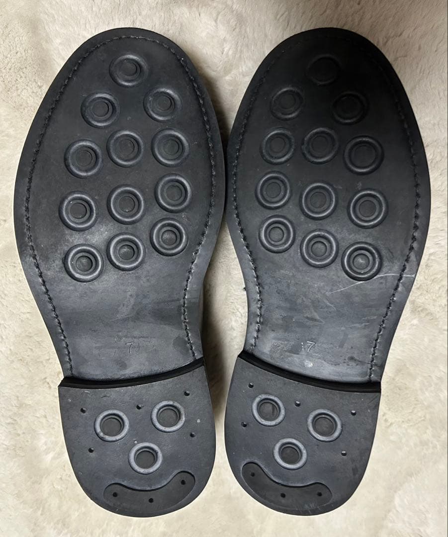 Trading post/Uチップレザーシューズ/size7/黒/2102