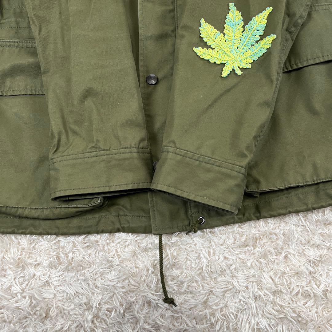 ルシアンペラフィネ スカルワッペン フード付き ミリタリージャケット コート L