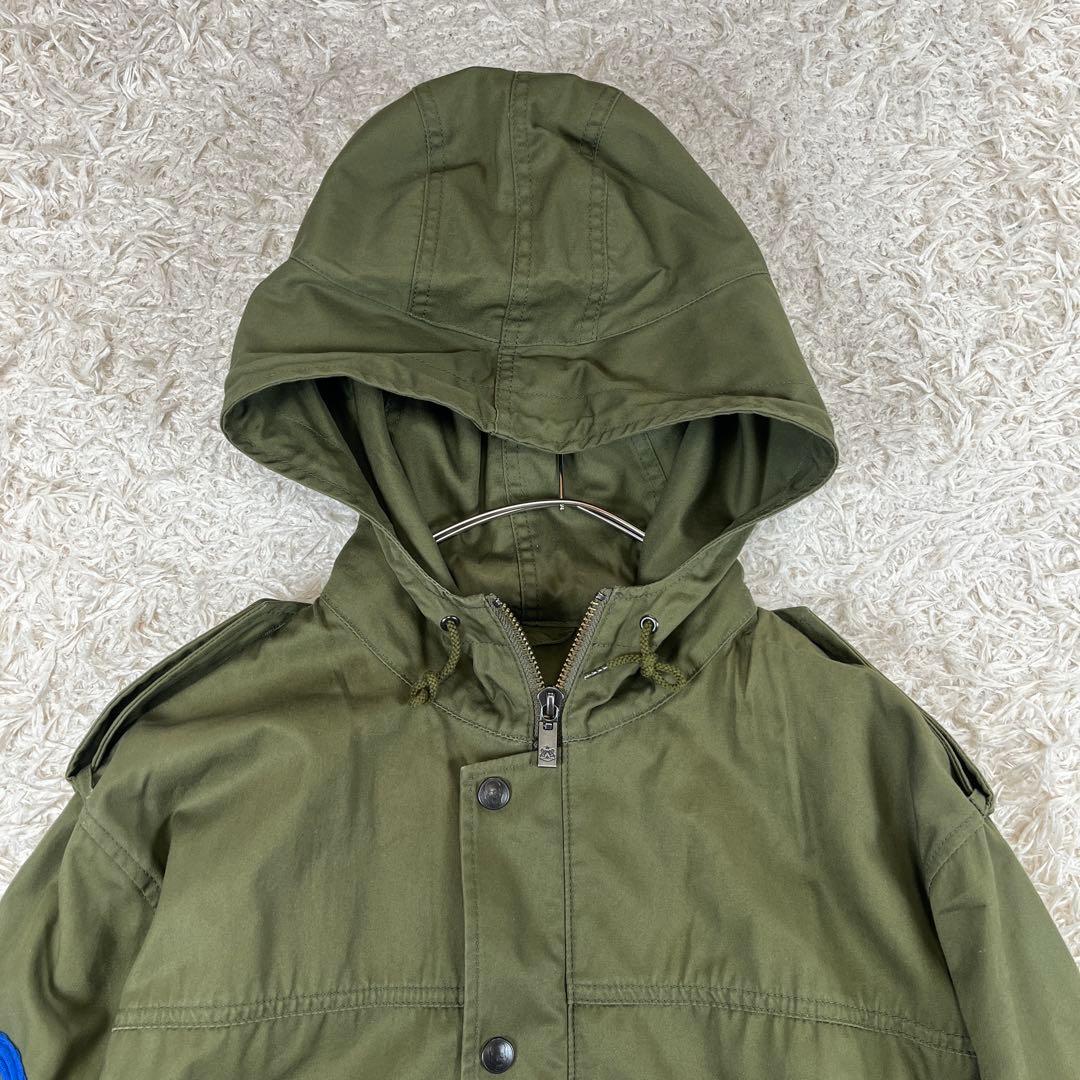 ルシアンペラフィネ スカルワッペン フード付き ミリタリージャケット コート L