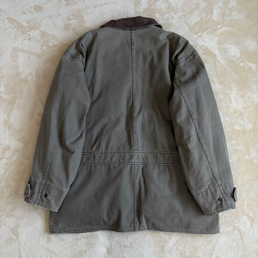 美品✨90s ティンバーランド ハンティングジャケット 襟レザー中綿ライナー 付