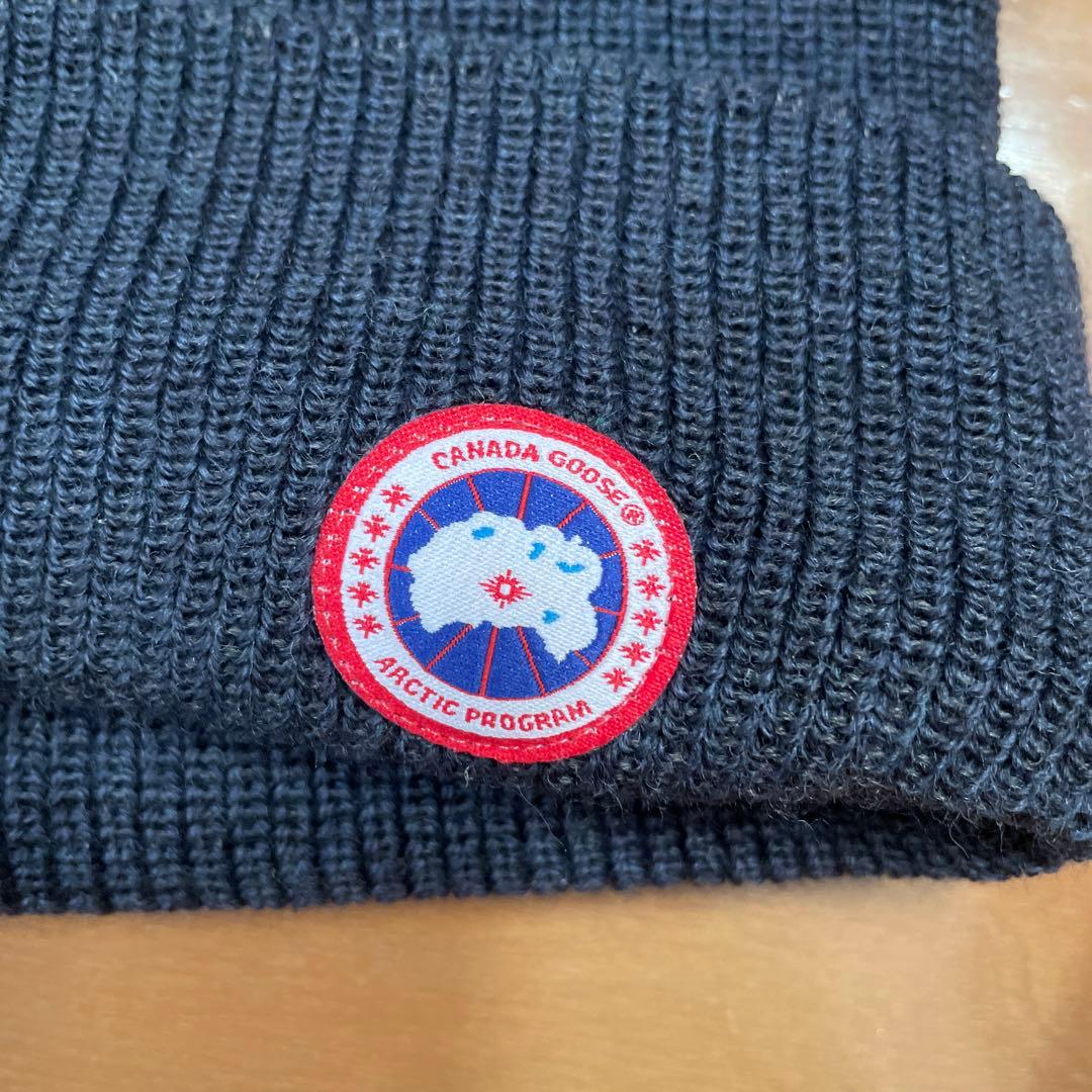 カナダグース　ニットキャップ　ビーニー（ネイビー）