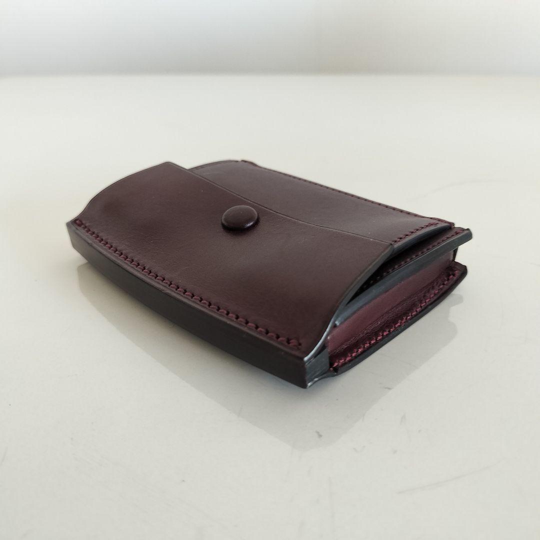 万双 定価17600円 厚コバ コンパクト財布 レザー ウォレット