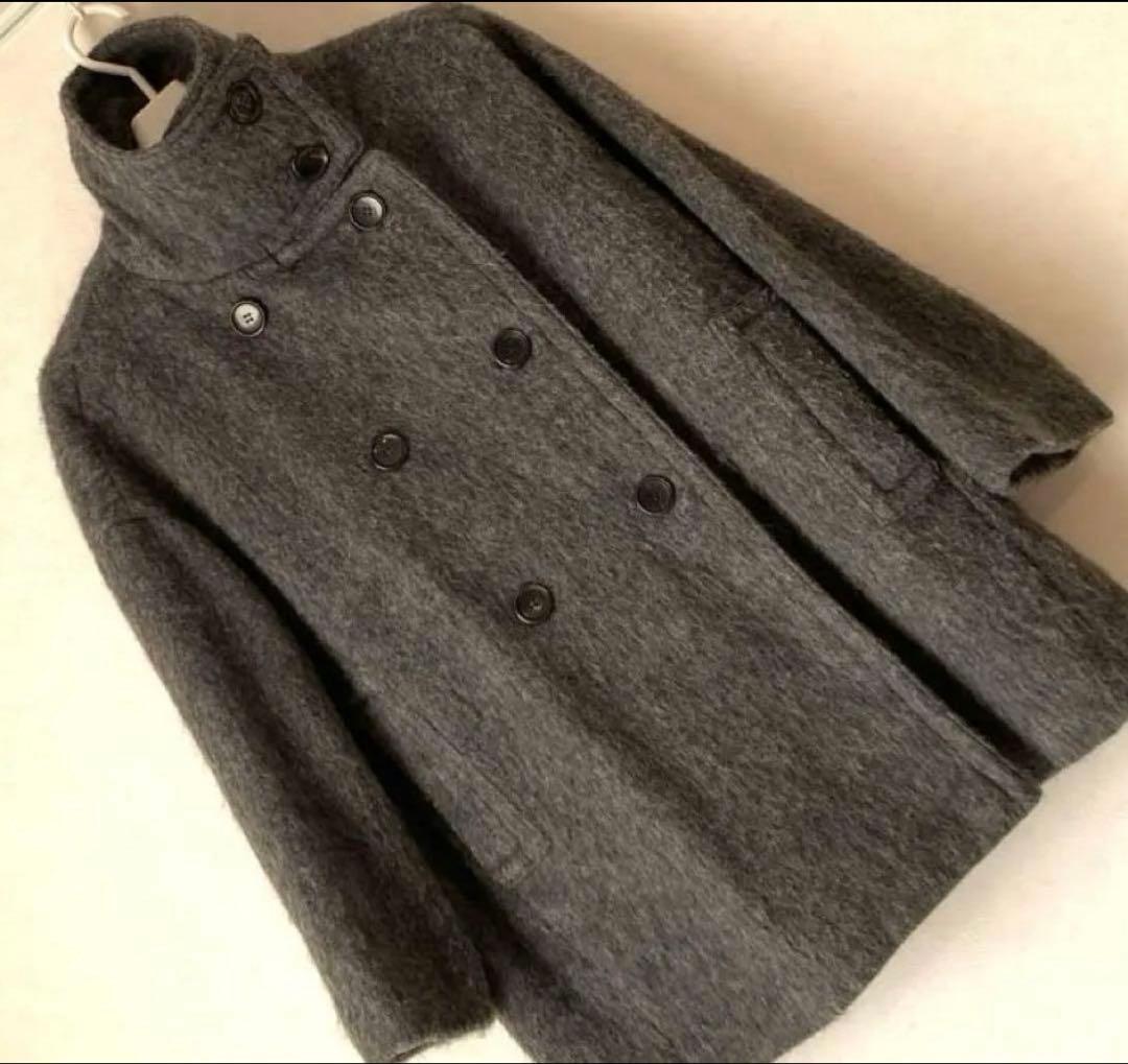 COLLAGE GALLARDAGALANTE シャギーコート　チャコールグレー