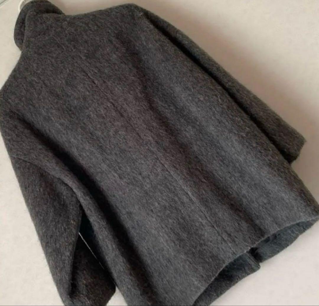 COLLAGE GALLARDAGALANTE シャギーコート　チャコールグレー