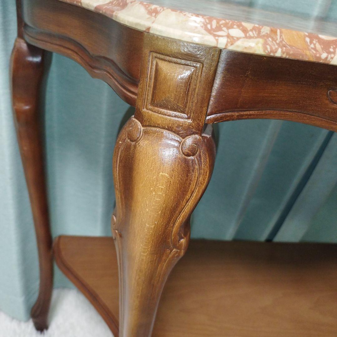 レトロ　イタリア製 猫脚　大理石 コンソール クラシック サイドテーブル