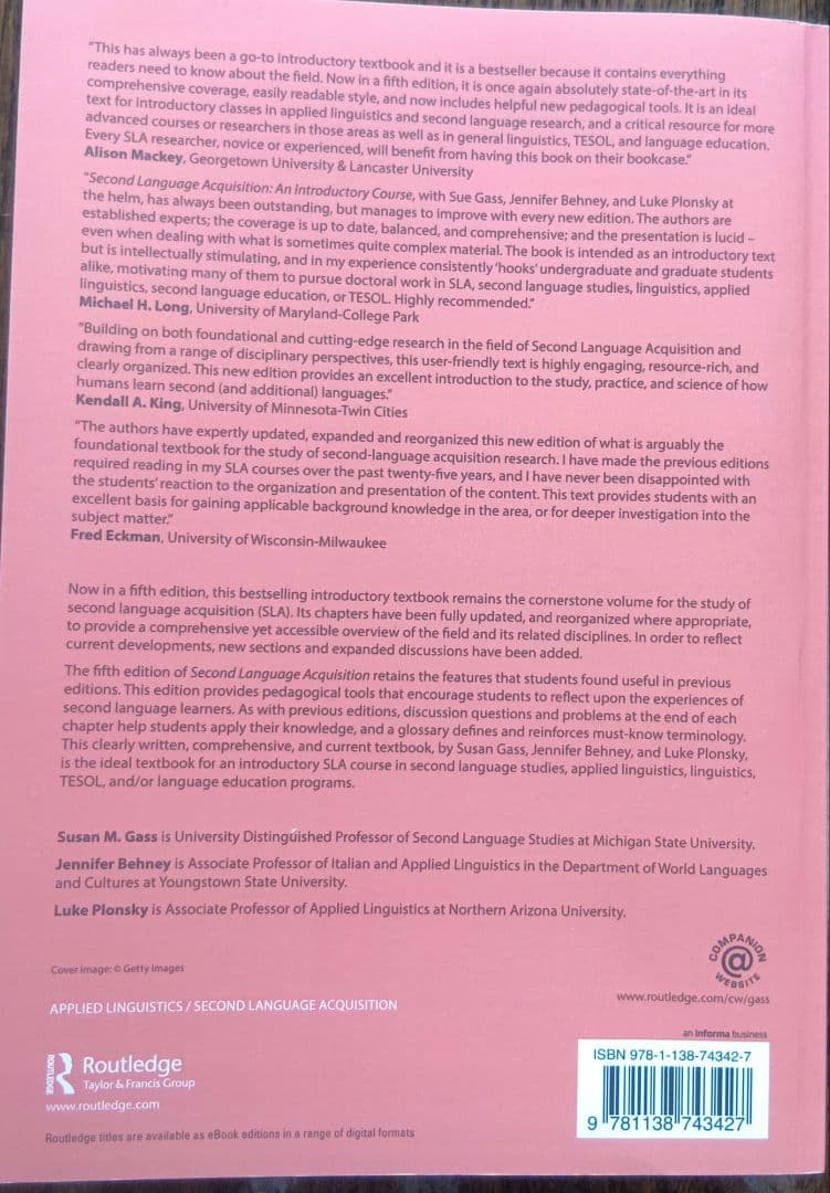 Second Language Acquisition 第５版