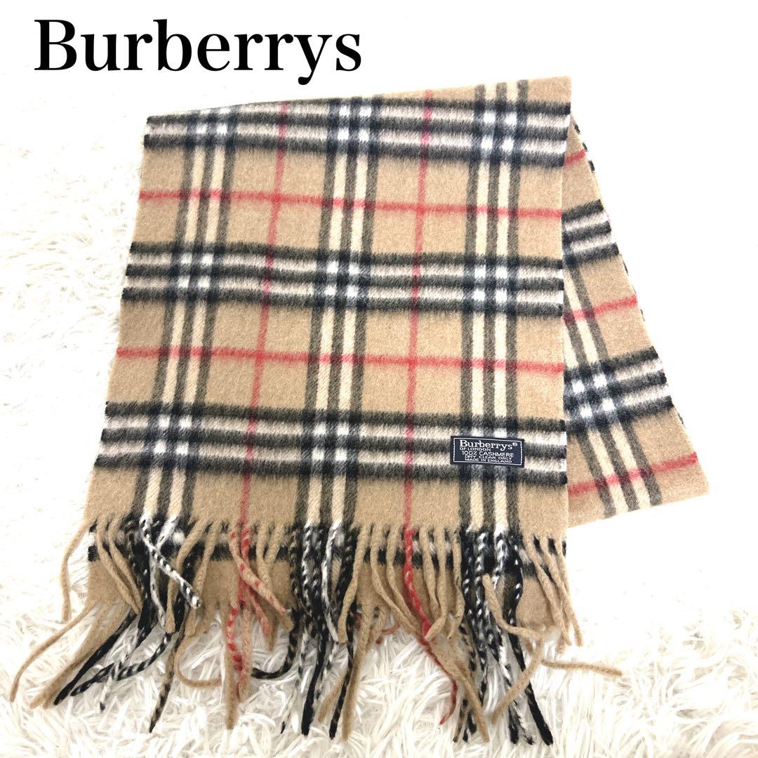 未使用級　Burberrys バーバリー ロンドン マフラー カシミヤ100%