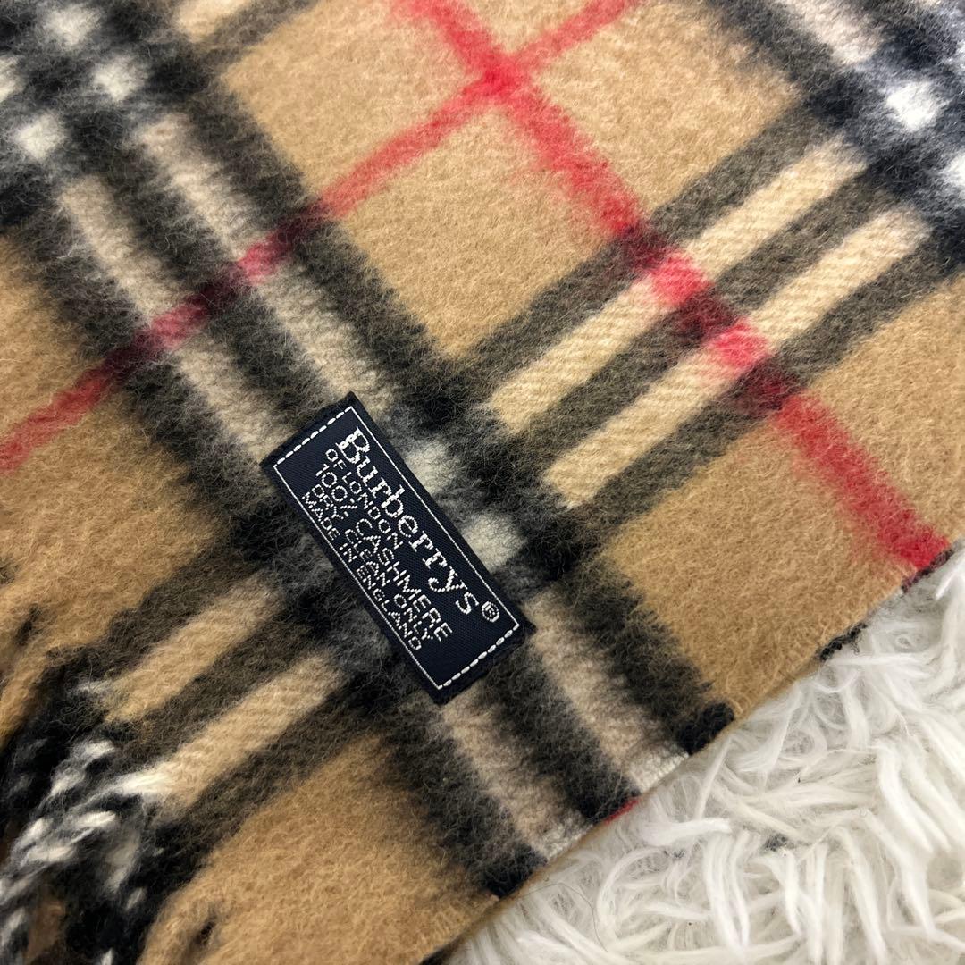 未使用級　Burberrys バーバリー ロンドン マフラー カシミヤ100%