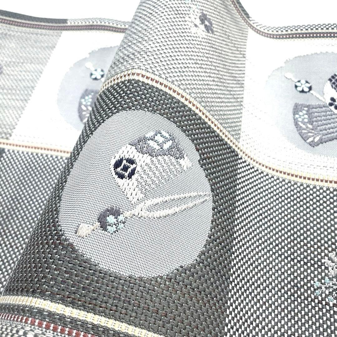 専用帯6201 ●高級 正絹 本場筑前博多織 松葉仕立て 名古屋帯 簪 櫛