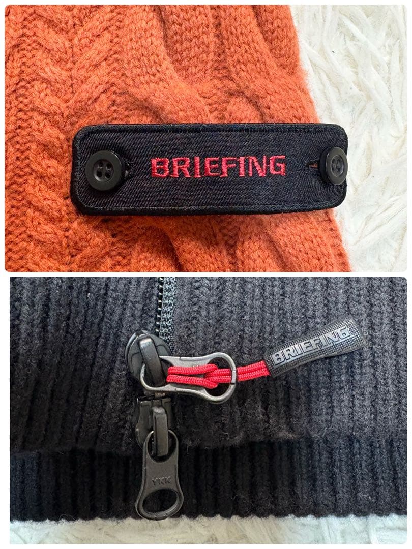 ブリーフィング　ケーブルニット　中綿　切替　20周年　L