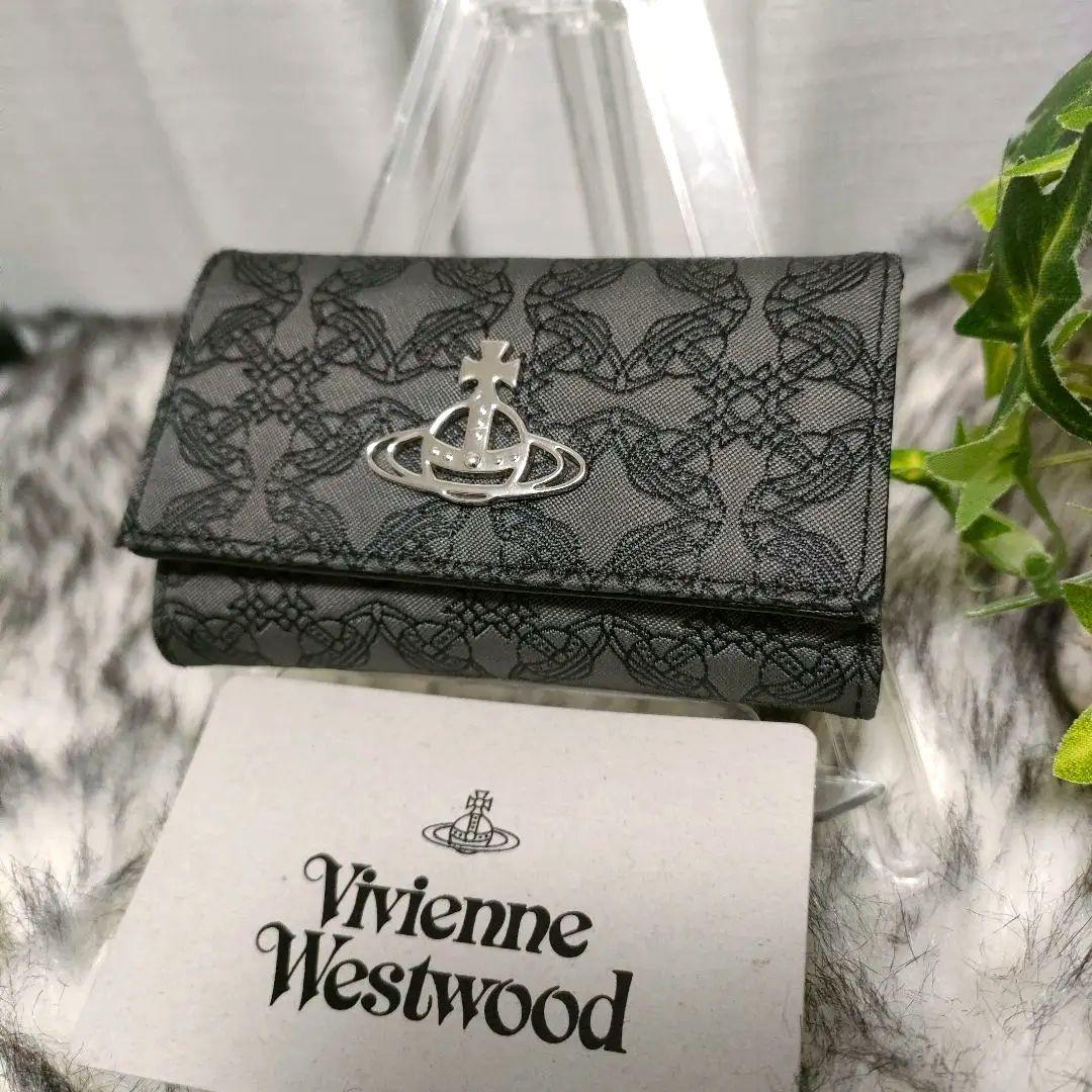 【美品 希少】 ヴィヴィアンウエストウッド キーケース 4連 オーブ ジャガード