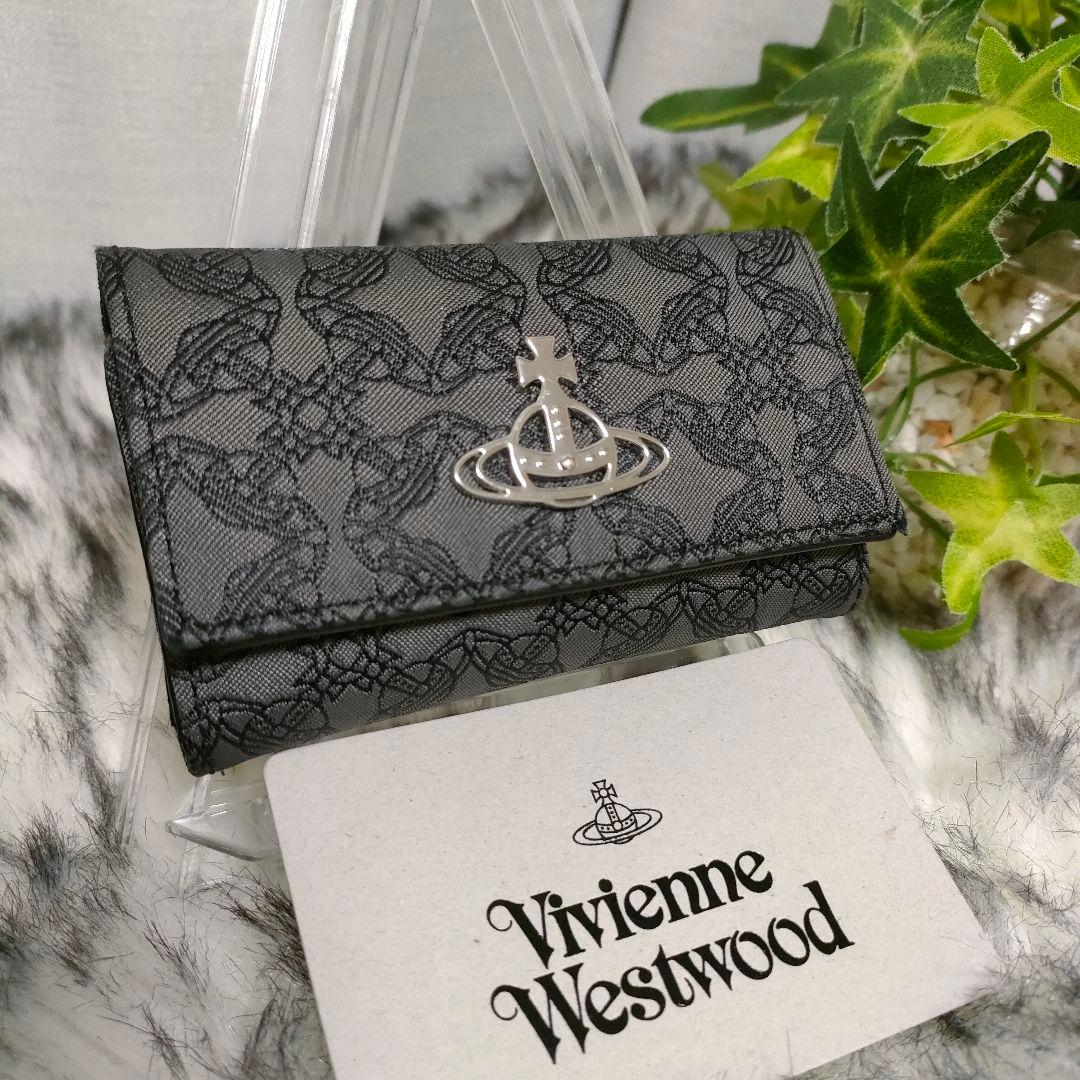 【美品 希少】 ヴィヴィアンウエストウッド キーケース 4連 オーブ ジャガード