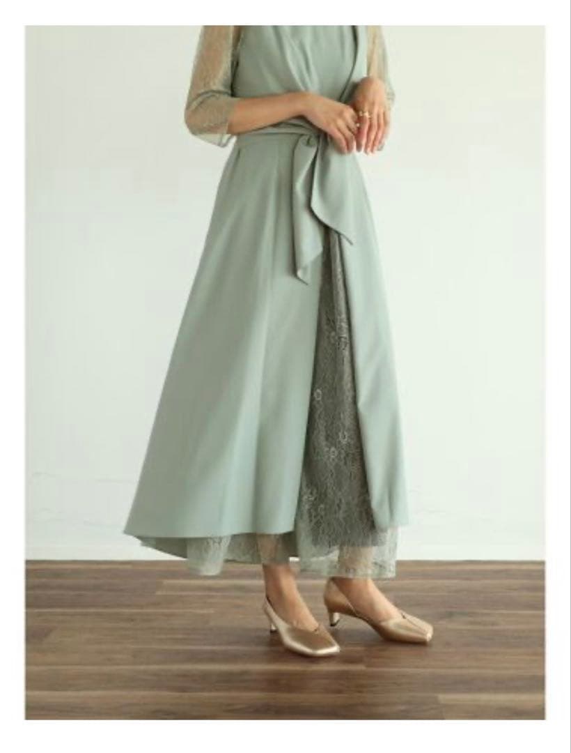 Rire Fete リルフェテ　 レースノットデザインパンツスーツ　ドレス