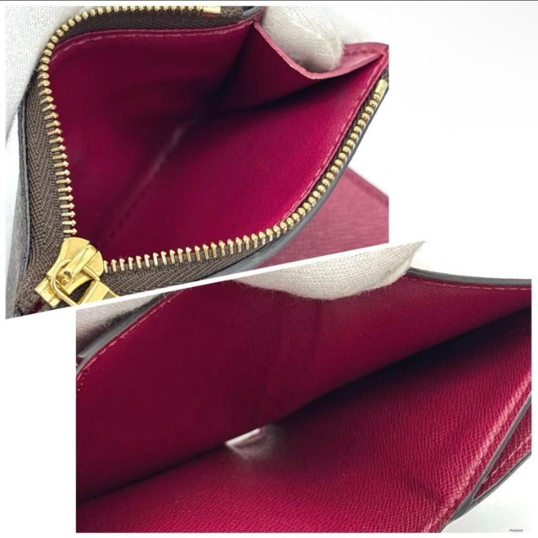 ルイヴィトン モノグラム ポルトフォイユ ゾエ 三つ折り財布 フューシャ ミニ