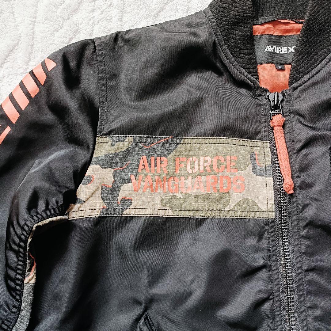 AVIREX リメイク COMBINATION MA-1 ブラック M