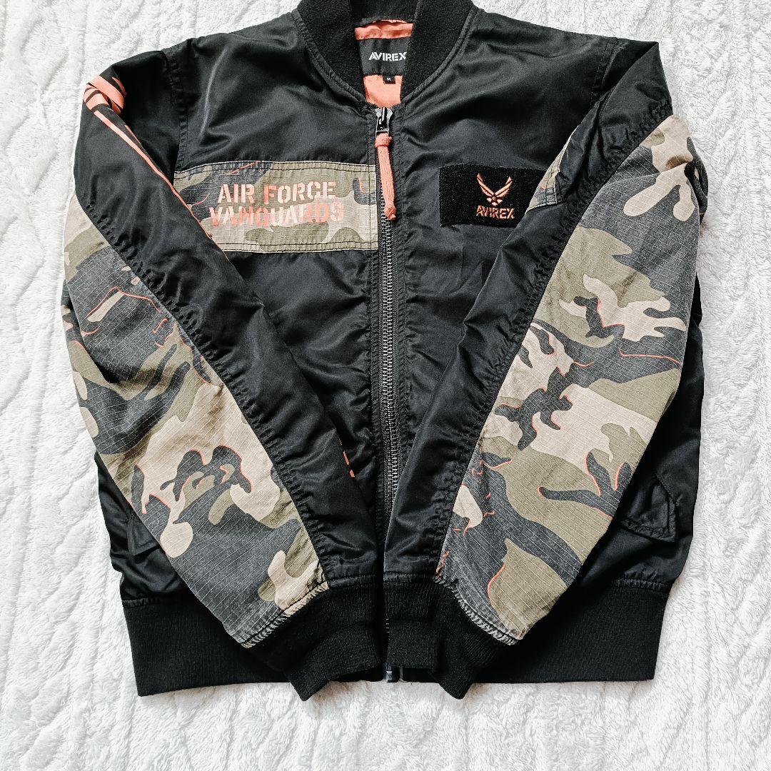 AVIREX リメイク COMBINATION MA-1 ブラック M