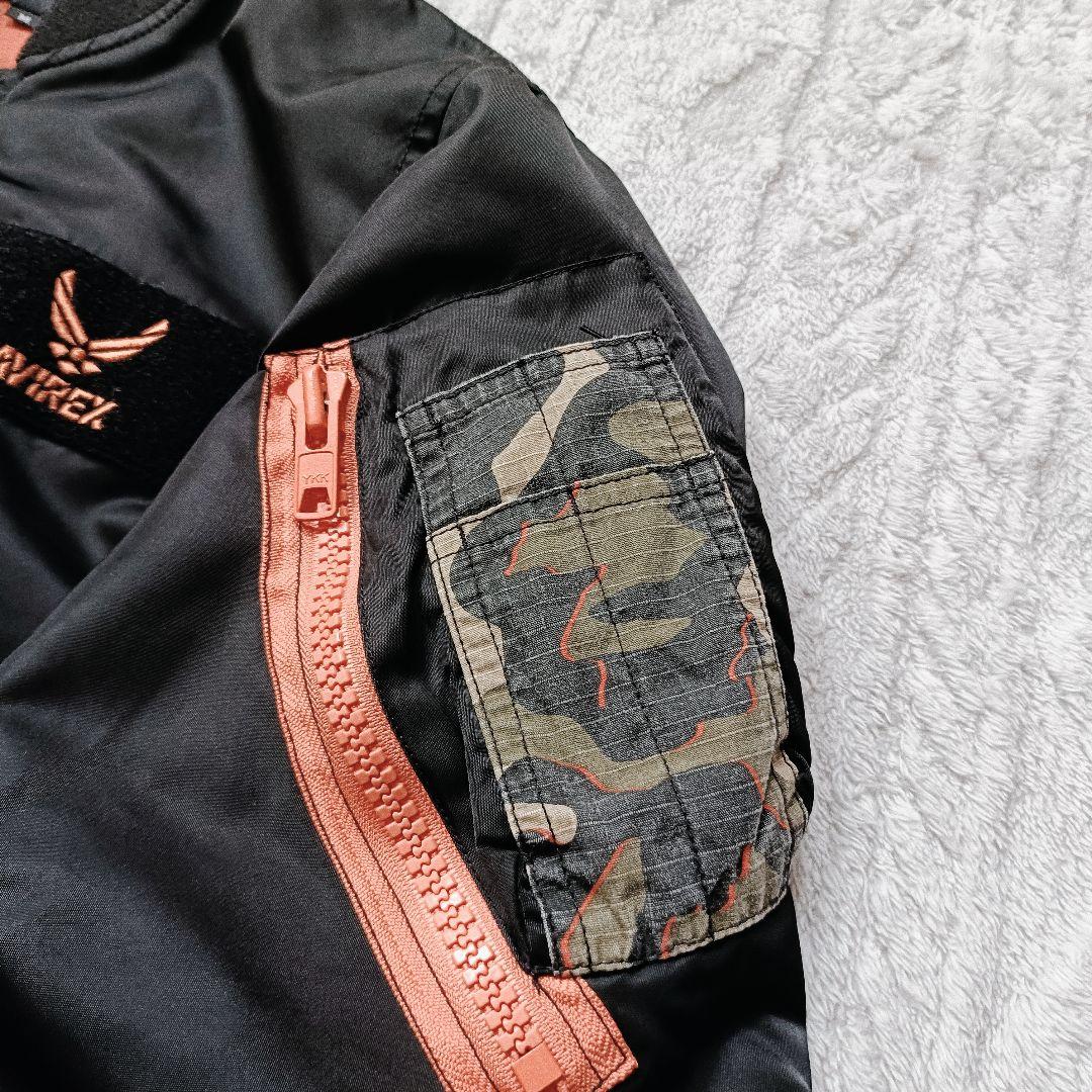 AVIREX リメイク COMBINATION MA-1 ブラック M