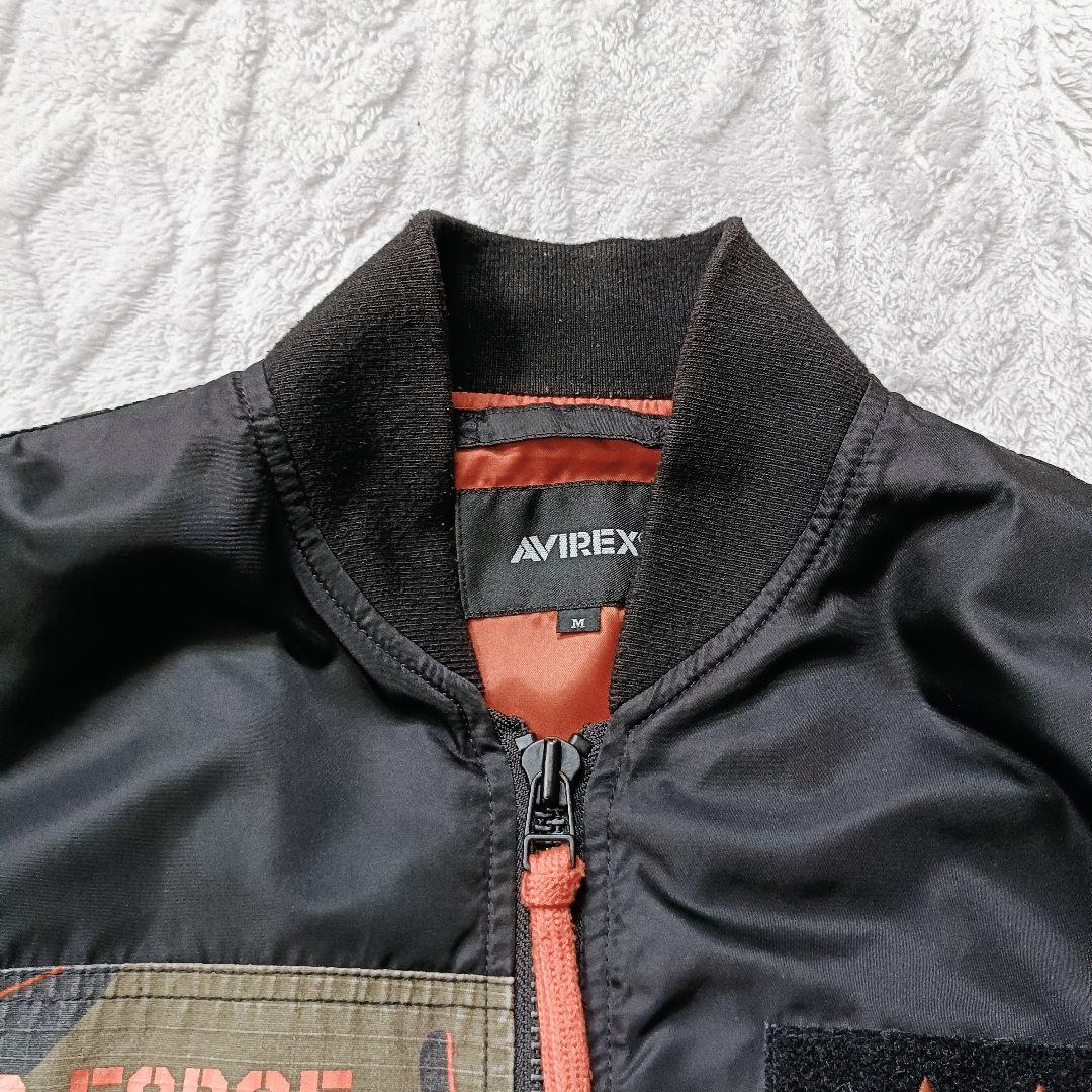 AVIREX リメイク COMBINATION MA-1 ブラック M