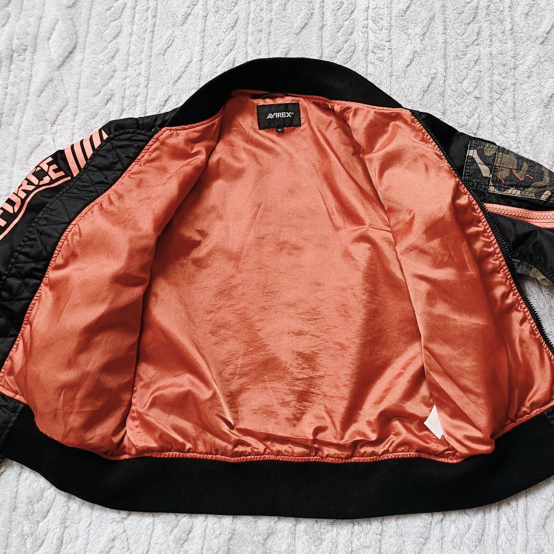 AVIREX リメイク COMBINATION MA-1 ブラック M