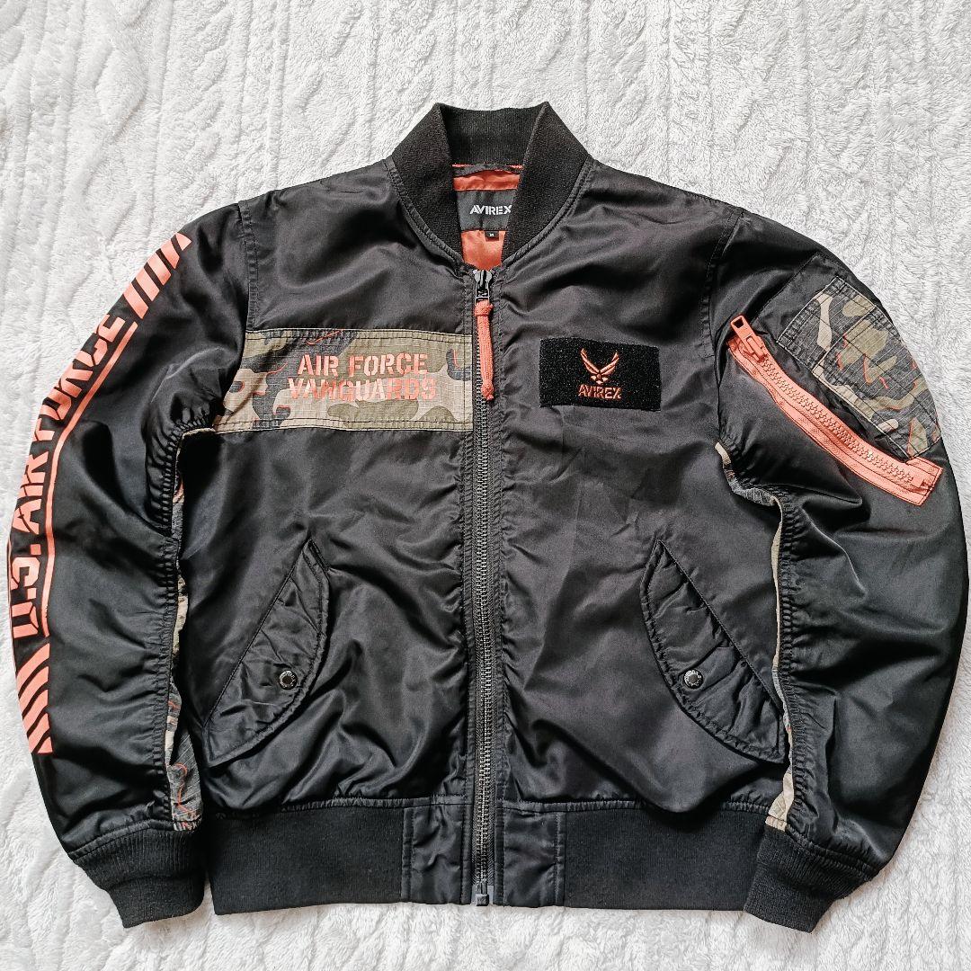 AVIREX リメイク COMBINATION MA-1 ブラック M