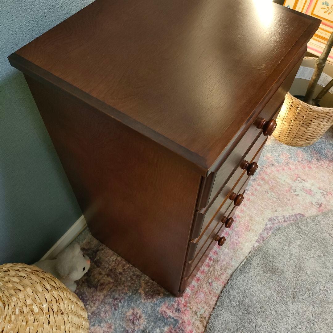 【希少】起立木工 5段チェストさくら5型国産ヴィンテージ家具