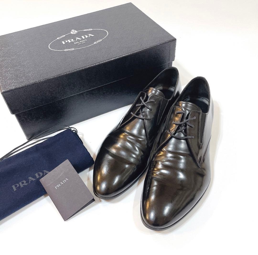 【専用】美品✨PRADA レースアップシューズ レザー ブラック