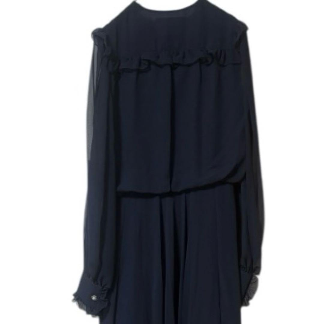 KIMIJIMA キミジマ ロングワンピース シースルー フリル シフォン