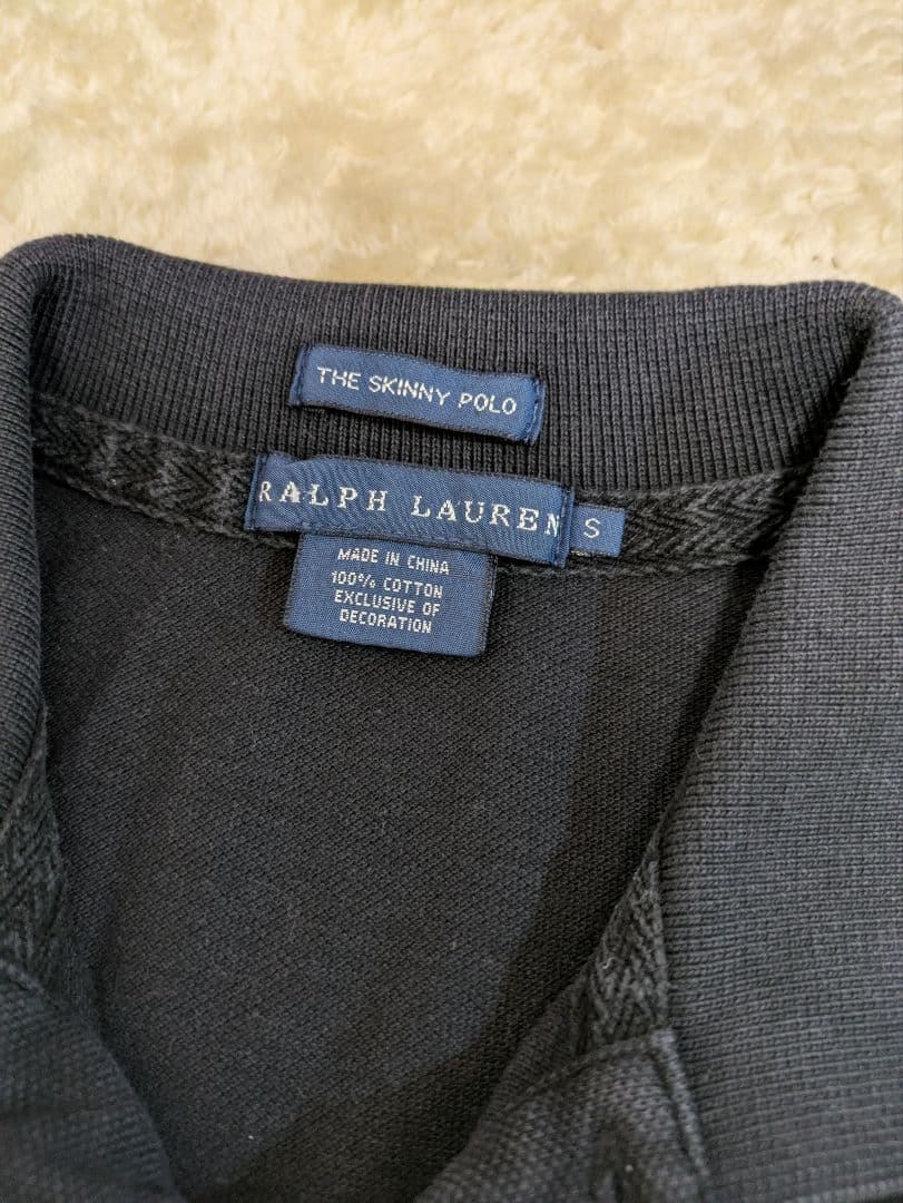 希少 Ralph Lauren ポロシャツ 黒 ビッグポニー new york