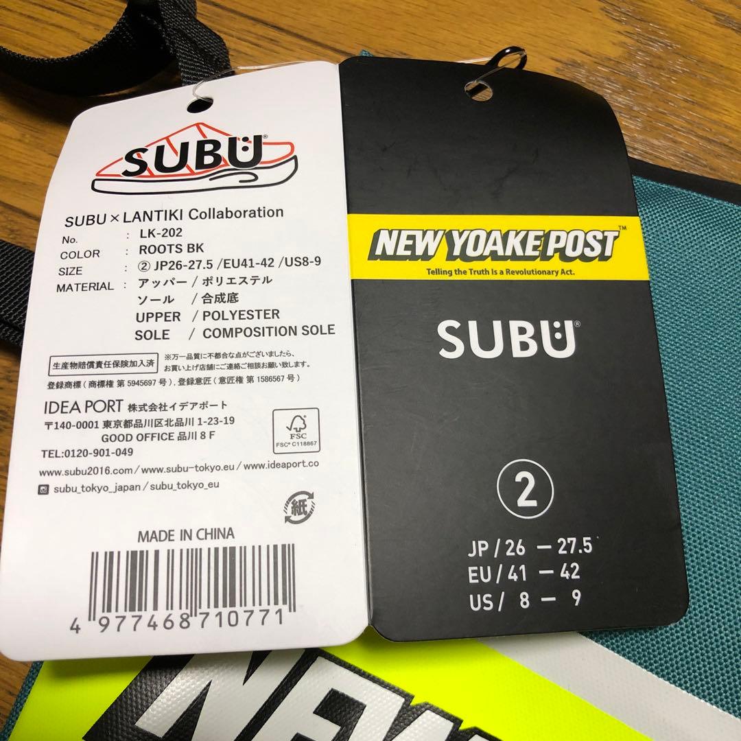 新品 SUBU スブ NEW YOAKE POST サンダル 別注 26 27