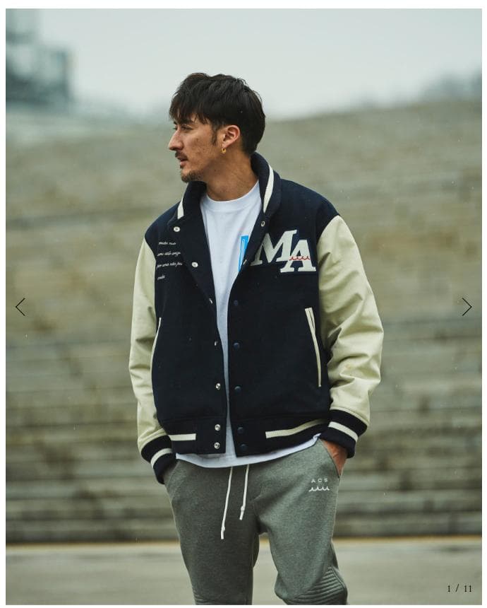 【超美品】muta MARINE × ACANTHUS スタジアムジャケット