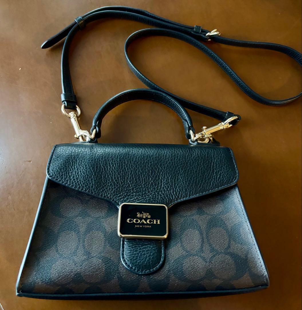 美品　コーチ　ペッパーサッチェル　ショルダーバッグ　2way シグネチャー