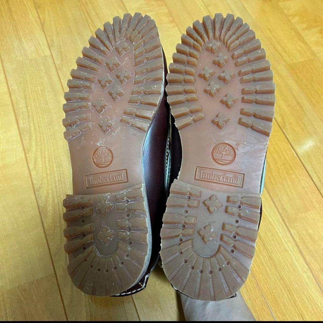 【美品】Timberland 3eye バーガンディ 27.0 デッキシューズ
