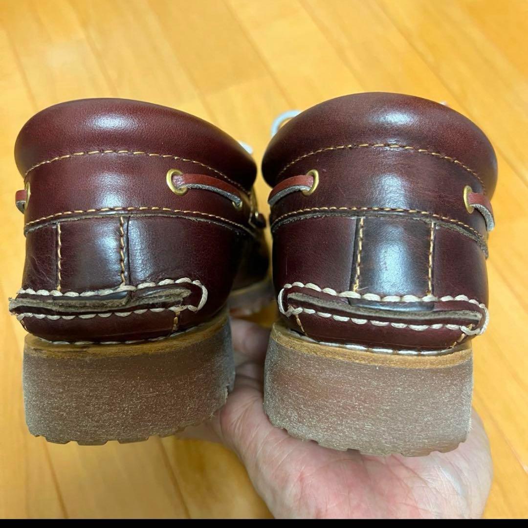 【美品】Timberland 3eye バーガンディ 27.0 デッキシューズ