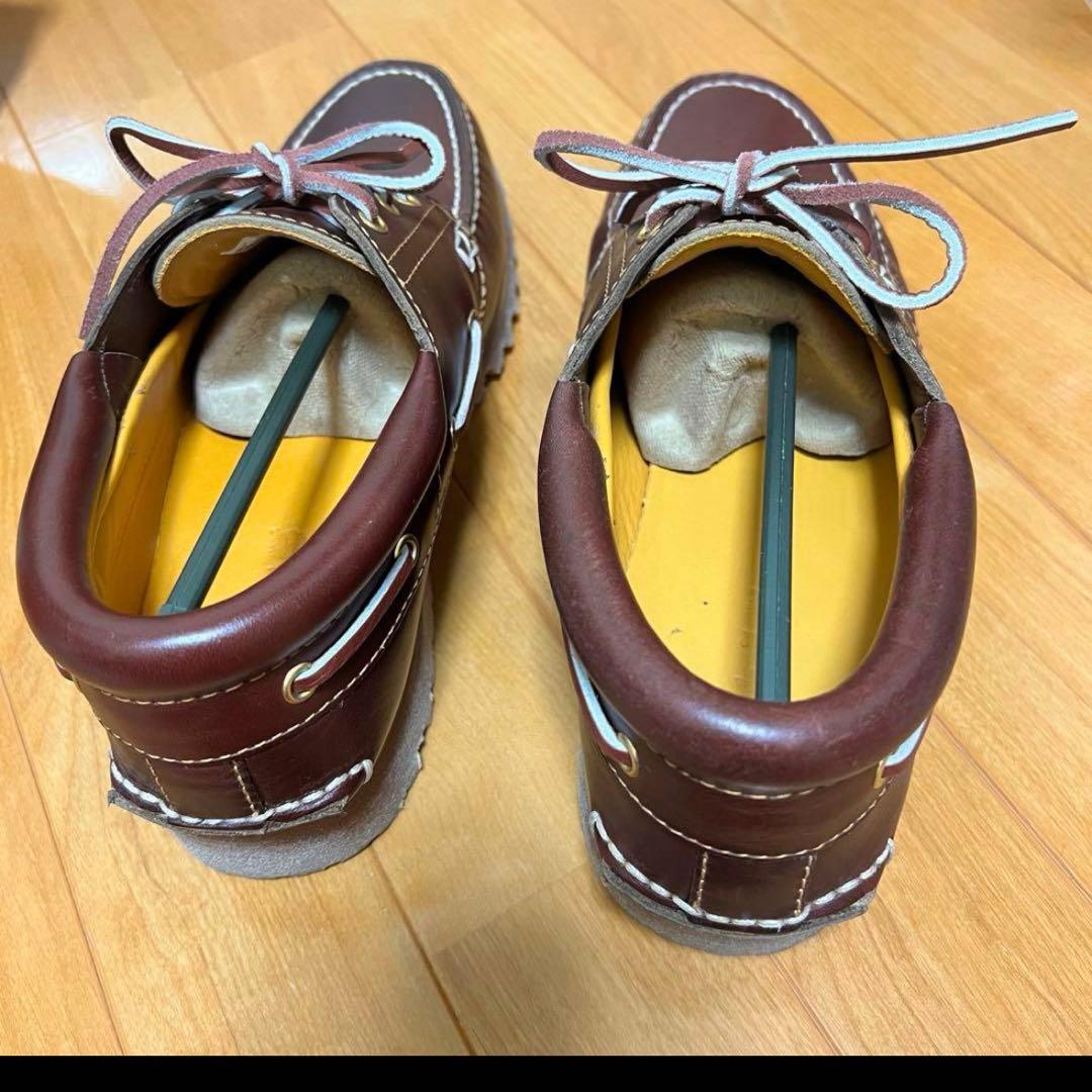 【美品】Timberland 3eye バーガンディ 27.0 デッキシューズ